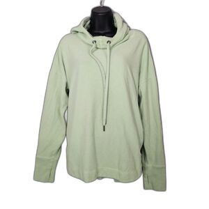 Sweaty Betty Escape Luxe Fleece Running Hoodie US Sz 12 Green Athletic Recovery
